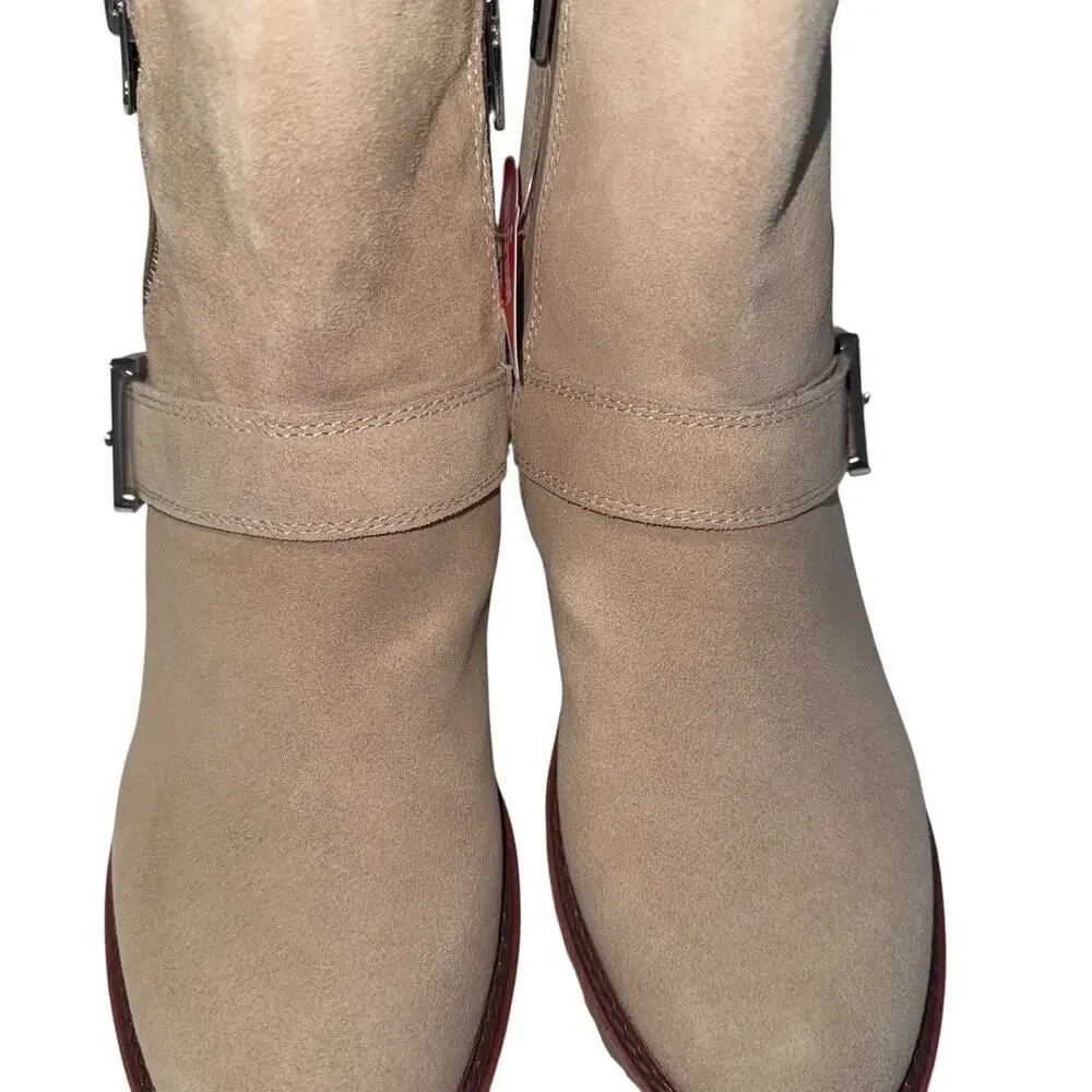 Blondo Kaina Beige Women's Waterproof suede ankle boots SZ/ 7